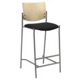 thumbnail image 1 of KFI Studios Evolve Barstool, Natural Wood Back, Black Seat, 1 of 3