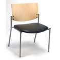 thumbnail image 1 of KFI Studios Evolve Big & Tall Dining Chair, Natural Wood Back, Black Vinyl Seat, 1 of 6