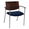 thumbnail image 1 of KFI Studios Evolve Big & Tall Dining Chair with Arms, Chocolate Wood Back, Navy Seat, 1 of 3