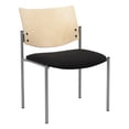 thumbnail image 1 of KFI Studios Evolve Dining Chair, Natural Wood Back, Black Vinyl Seat, 1 of 5