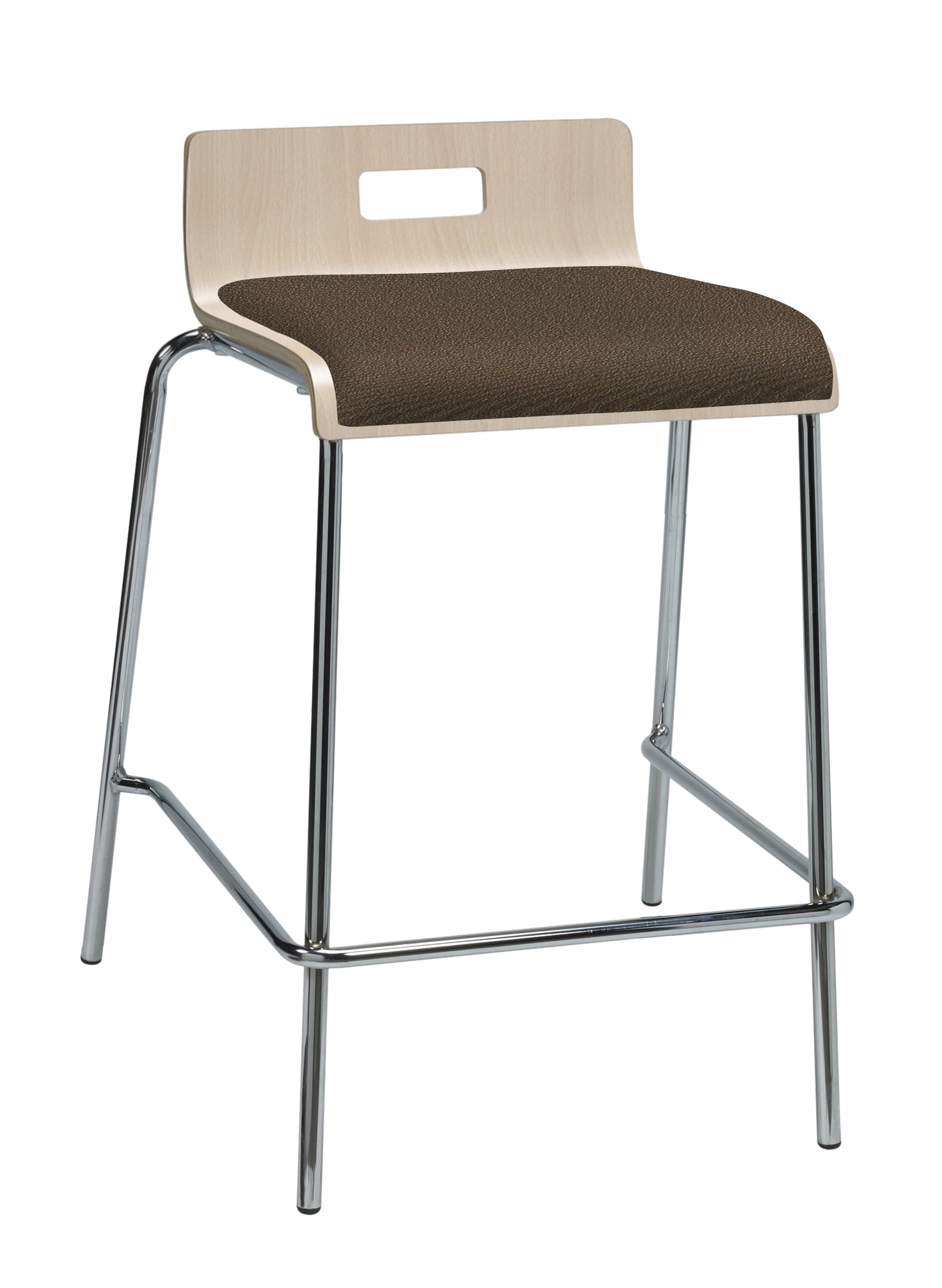 KFI Studios Jive Counter Stool, Natural Wood Back, Fudge Seat - Walmart.com