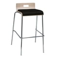 thumbnail image 1 of KFI Studios Jive Lowback Barstool, Natural Wood Back, Tuxedo Seat, 1 of 2