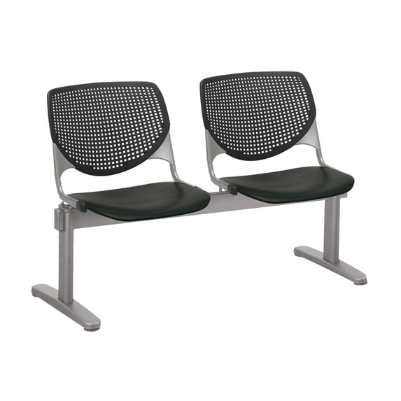 KFI Studios KOOL 2 Seat Reception Bench, Black