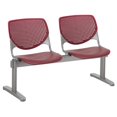 thumbnail image 1 of KFI Studios KOOL 2 Seat Reception Bench, Burgundy, 1 of 3