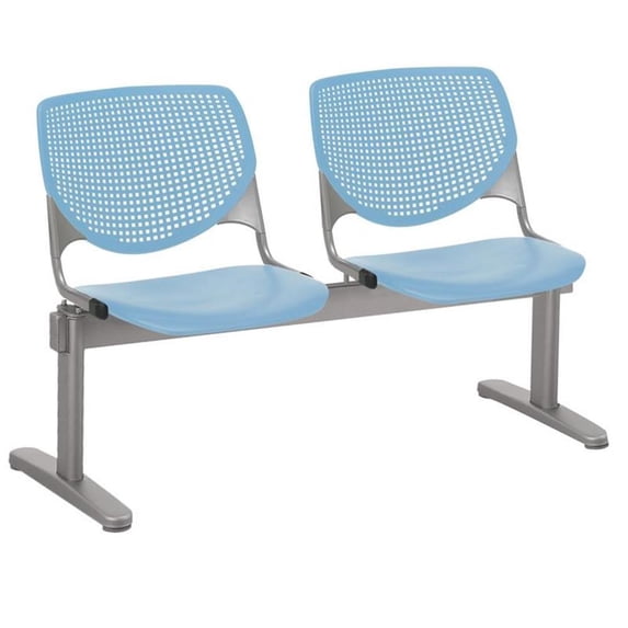 KFI Studios KOOL 2 Seat Reception Bench, Sky