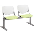 thumbnail image 1 of KFI Studios KOOL 2 Seat Reception Bench, White Back, Lime Green Seat, 1 of 5