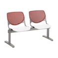 thumbnail image 1 of KFI Studios KOOL 2 Seat Reception Bench, White Seat, Coral Back, 1 of 5