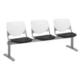 thumbnail image 1 of KFI Studios KOOL 3 Seat Reception Bench, White Back, Black Seat, 1 of 3