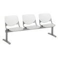 thumbnail image 1 of KFI Studios KOOL 3 Seat Reception Bench, White Back, Light Gray Seat, 1 of 3