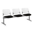 thumbnail image 1 of KFI Studios KOOL 3 Seat Reception Bench, White Back, Tuxedo Seat, 1 of 7