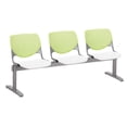 thumbnail image 1 of KFI Studios KOOL 3 Seat Reception Bench, White Seat, Lime Green Back, 1 of 3