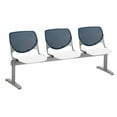 thumbnail image 1 of KFI Studios KOOL 3 Seat Reception Bench, White Seat, Navy Back, 1 of 3