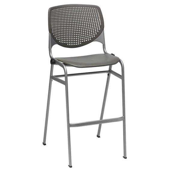 KFI Studios KOOL Armless Stack Barstool, Brownstone