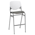 thumbnail image 1 of KFI Studios KOOL Armless Stacking Barstool, White Back, Brownstone Seat, 1 of 2