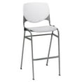 thumbnail image 1 of KFI Studios KOOL Armless Stacking Barstool, White Back, Light Gray Seat, 1 of 7