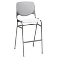 thumbnail image 1 of KFI Studios KOOL Armless Stacking Barstool, White Seat, Light Gray Back, 1 of 7