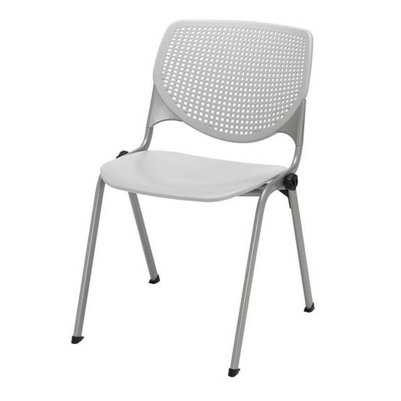 KFI Studios KOOL Armless Stacking Chair, 400lb Capacity, Light Blue