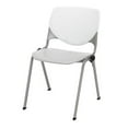 thumbnail image 1 of KFI Studios KOOL Armless Stacking Chair, 400lb Capacity, White Back, Light Gray Seat, 1 of 2