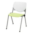thumbnail image 1 of KFI Studios KOOL Armless Stacking Chair, 400lb Capacity, White Back, Lime Green Seat, 1 of 2