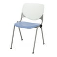 thumbnail image 1 of KFI Studios KOOL Armless Stacking Chair, 400lb Capacity, White Back, Peri Blue Seat, 1 of 2