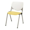thumbnail image 1 of KFI Studios KOOL Armless Stacking Chair, 400lb Capacity, White Back, Yellow Seat, 1 of 2