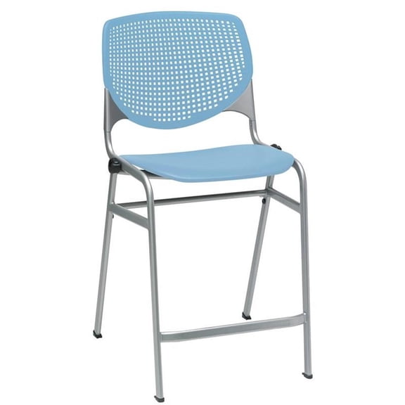 KFI Studios KOOL Armless Stacking Counter Barstool, Sky
