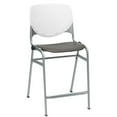 thumbnail image 1 of KFI Studios KOOL Armless Stacking Counter Barstool, White Back, Brownstone Seat, 1 of 6