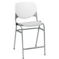 thumbnail image 1 of KFI Studios KOOL Armless Stacking Counter Barstool, White Back, Light Gray Seat, 1 of 2