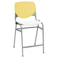 thumbnail image 1 of KFI Studios KOOL Armless Stacking Counter Barstool, White Seat, Yellow Back, 1 of 6