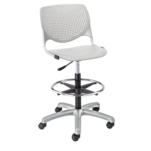 KFI Studios KOOL Home and Office Adjustable Drafting Stool, Light