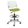 thumbnail image 1 of KFI Studios KOOL Home and Office Adjustable Drafting Stool, White Back, Avocado Seat, 1 of 2