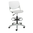 thumbnail image 1 of KFI Studios KOOL Home and Office Adjustable Drafting Stool, White Back, Light Gray Seat, 1 of 2