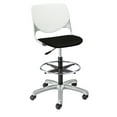 thumbnail image 1 of KFI Studios KOOL Home and Office Adjustable Drafting Stool, White Back, Tuxedo Seat, 1 of 2