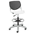 thumbnail image 1 of KFI Studios KOOL Home and Office Adjustable Drafting Stool, White Seat, Black Back, 1 of 7