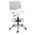 thumbnail image 1 of KFI Studios KOOL Home and Office Adjustable Drafting Stool, White Seat, Light Gray Back, 1 of 2