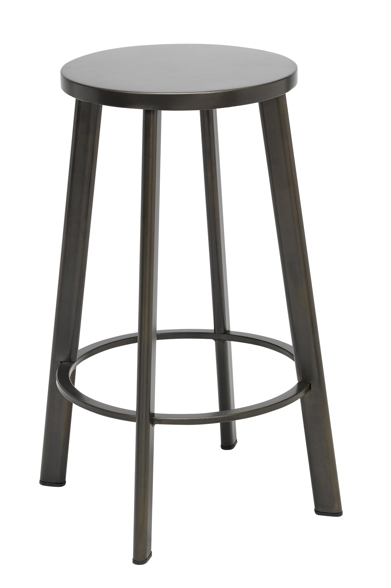 Metro Industrial Steel Frame Counter Stool with Natural MDF Seat