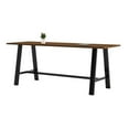 thumbnail image 1 of KFI Studios Midtown 6' x 3' Pub Table Set, Studio Teak , 4 Black KOOL Stools, 1 of 3