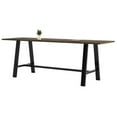 thumbnail image 1 of KFI Studios Midtown 6' x 3' Pub Table Set, Studio Teak , 4 Light Grey KOOL Stools, 1 of 4