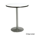 thumbnail image 1 of KFI Studios Mode 2.5' Round Bistro Table, Crisp Linen, Silver Base, 1 of 5