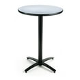 thumbnail image 1 of KFI Studios Mode 2.5' Round Bistro Table, Grey Nebula, Arched X-Base, 1 of 5