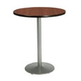thumbnail image 1 of KFI Studios Mode 2.5' Round Bistro Table, Mahogany, Silver Base, 1 of 5
