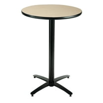 KFI Studios Mode 2.5' Round Bistro Table, Natural, Arched X-Base