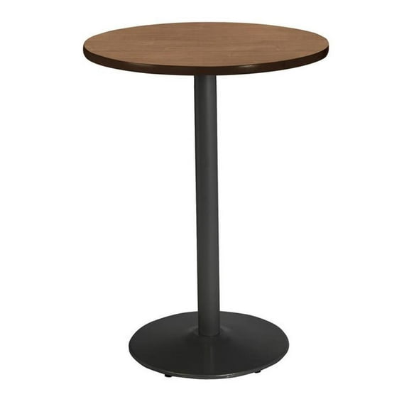 KFI Studios Mode 2.5' Round Bistro Table, River Cherry, Black Base