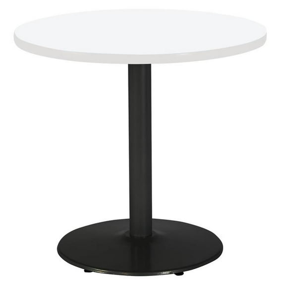KFI Studios Mode 2.5' Round Counter Height Dining Table, Designer White, Black Base