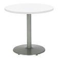 thumbnail image 1 of KFI Studios Mode 2.5' Round Counter Height Dining Table, Designer White, Silver Base, 1 of 3