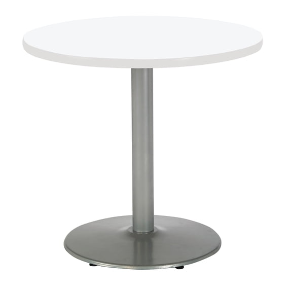 KFI Studios Mode 2.5' Round Counter Height Dining Table, Designer White, Silver Base