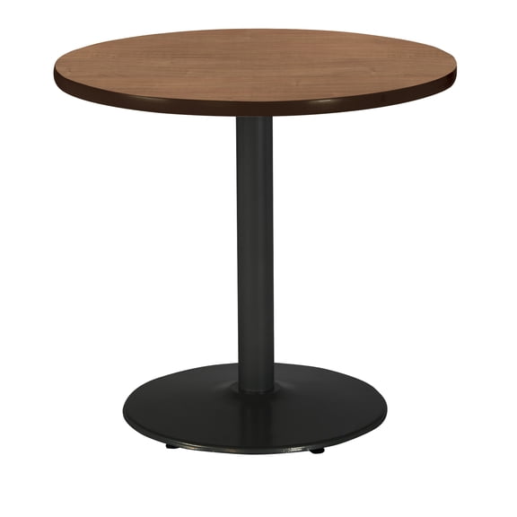 KFI Studios Mode 2.5' Round Dining Table, River Cherry, Black Base