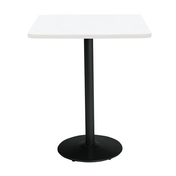 KFI Studios Mode 2.5' Square Bistro Table, Designer White, Black Base