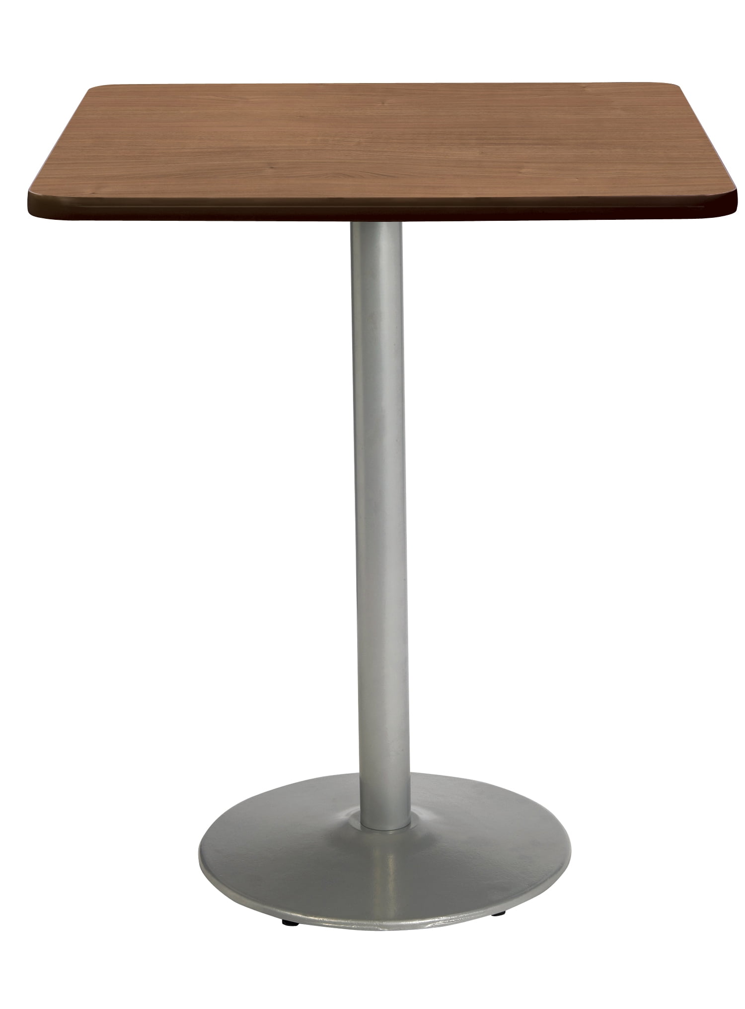 KFI Studios Mode 2.5' Square Bistro Table, River Cherry, Silver Base ...