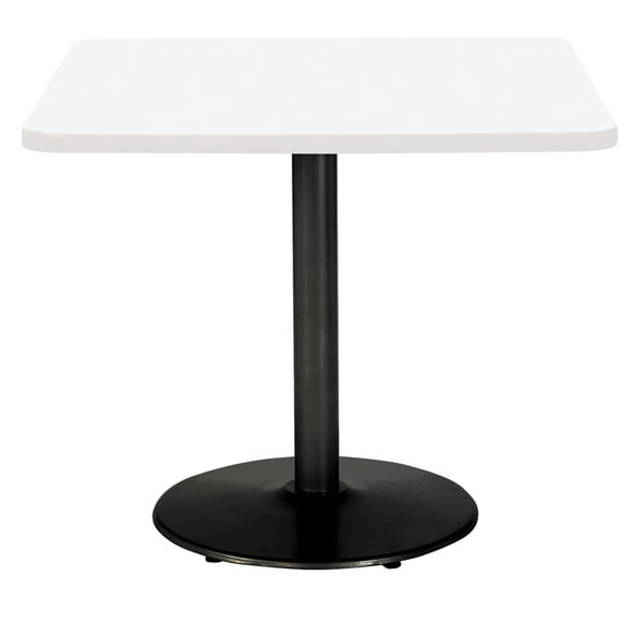 KFI Studios Mode 2.5' Square Counter Height Dining Table, Designer White, Black Base
